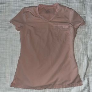 Jaanuu one pocket scrub top baby pink